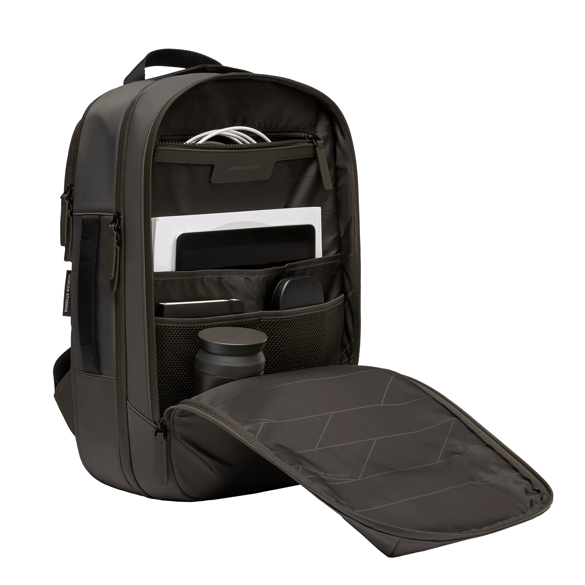 Gion Backpack Travel / Dark Olive / Recycled Nylon - Image 4