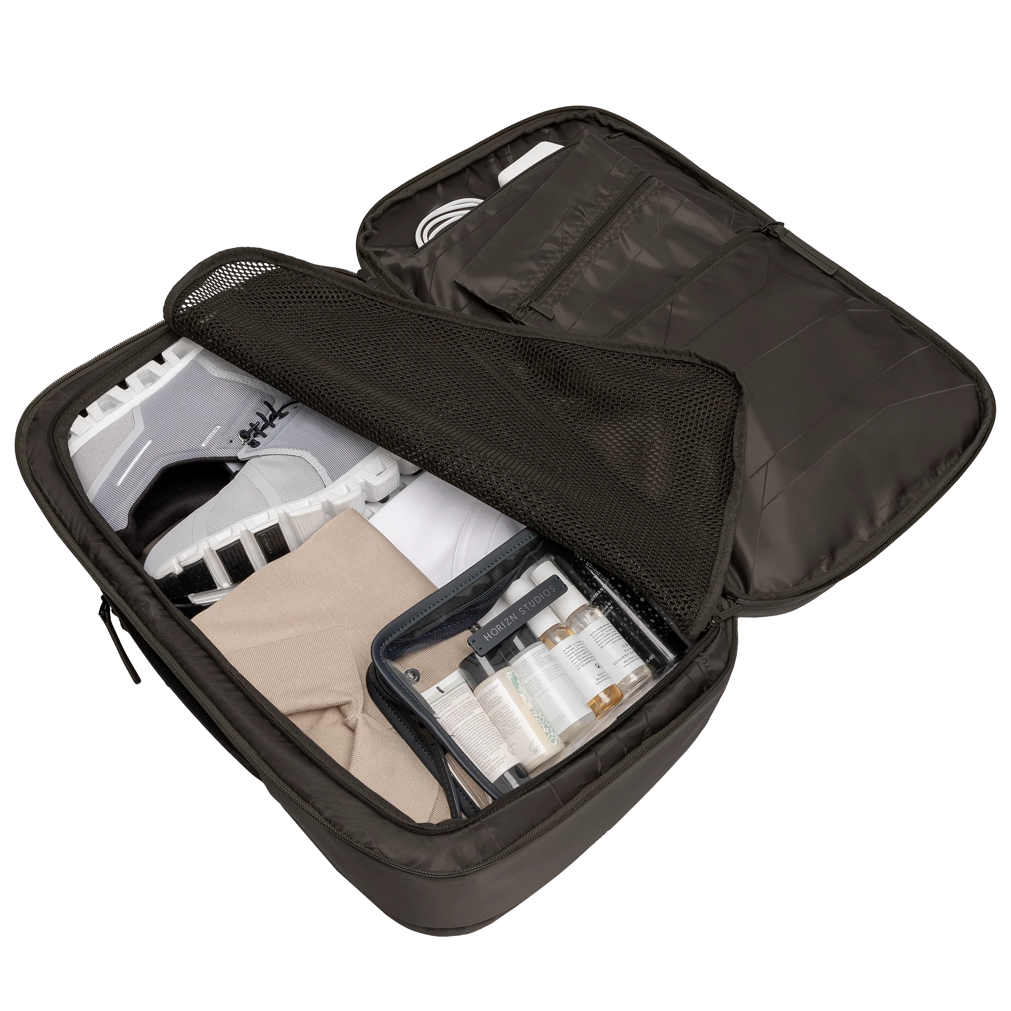 Gion Backpack Travel / Dark Olive / Recycled Nylon - Image 6