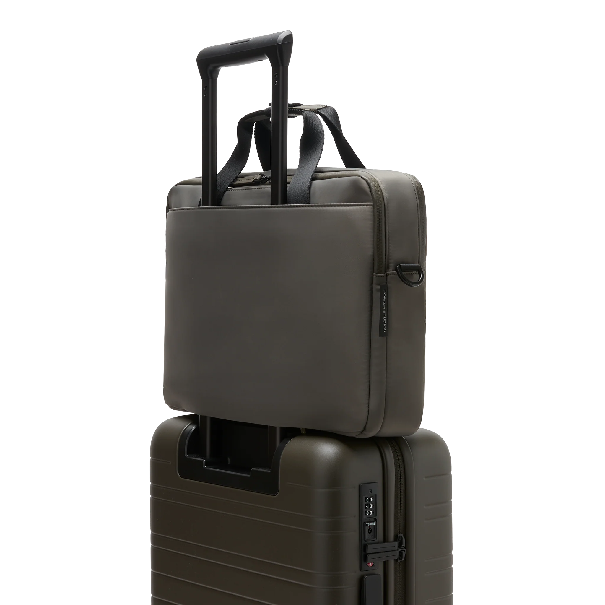 Gion Briefcase / Dark Olive / Recycled Nylon - Image 12