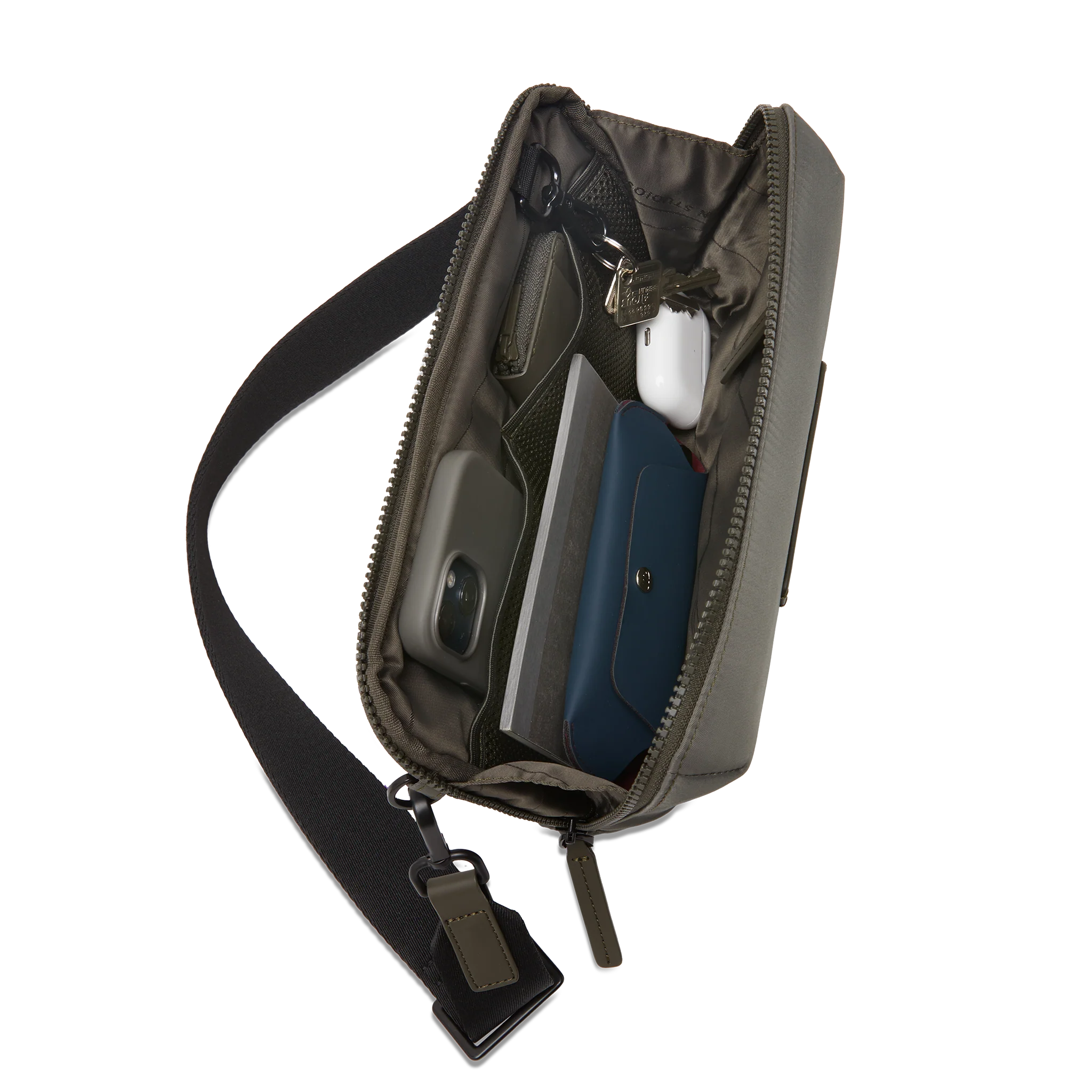 Gion Shoulder Bag / Dark Olive / Recycled Nylon - Image 4