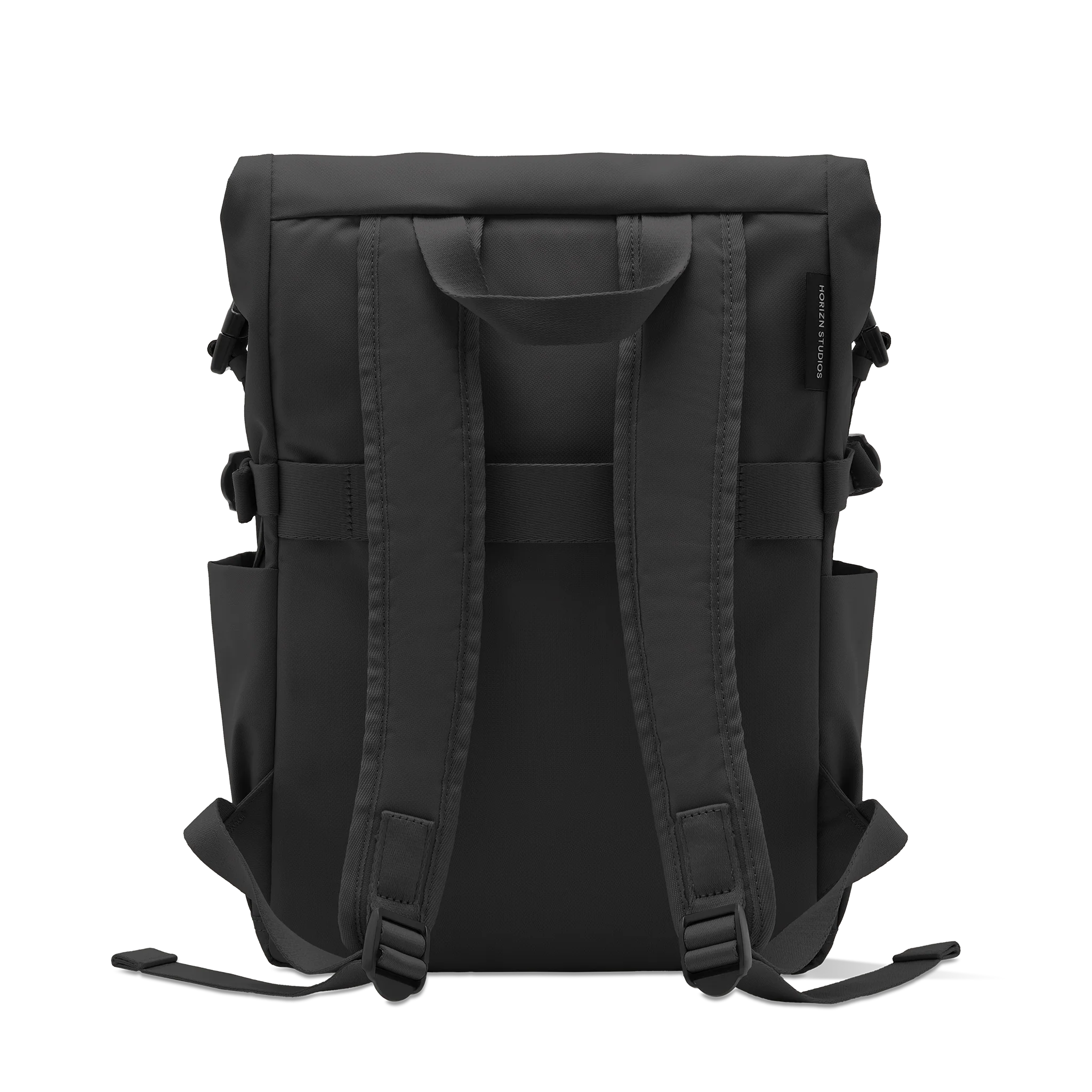 Shibuya Rolltop Backpack / All Black / Recycled Nylon - Image 3