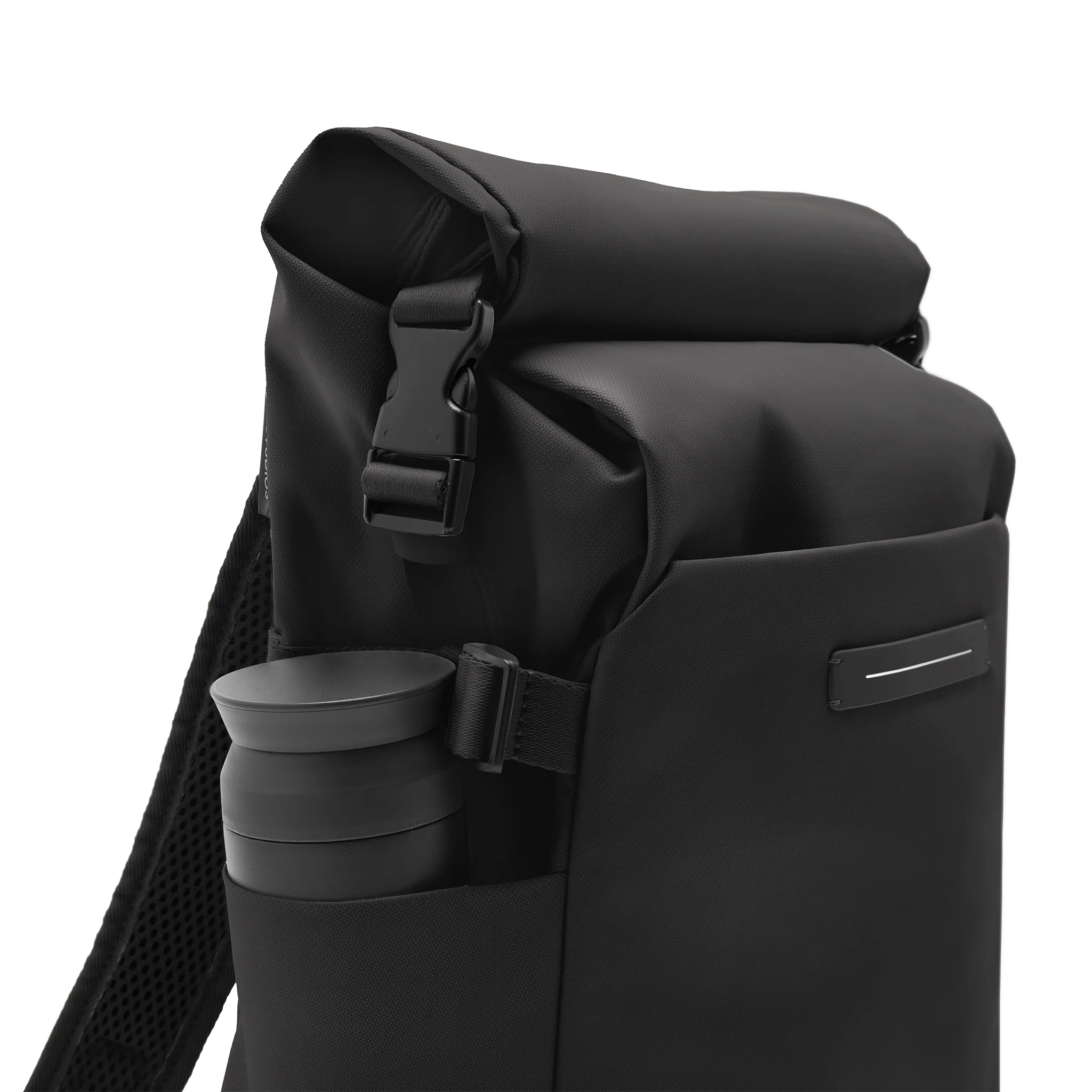 Shibuya Rolltop Backpack / All Black / Recycled Nylon - Image 8