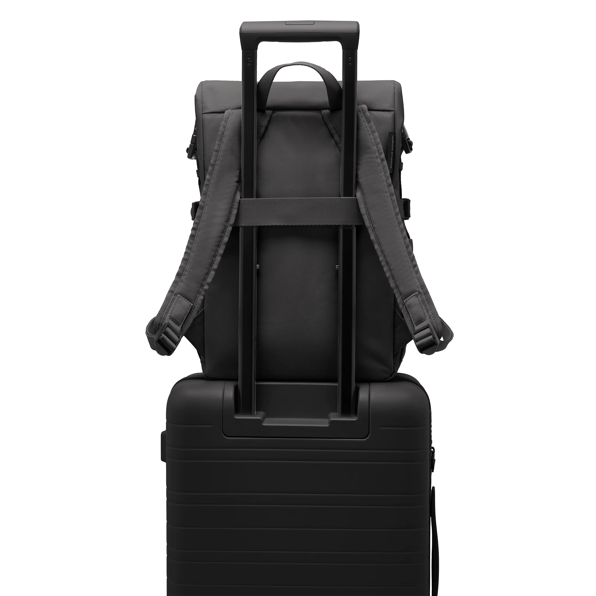 Shibuya Rolltop Backpack / All Black / Recycled Nylon - Image 9