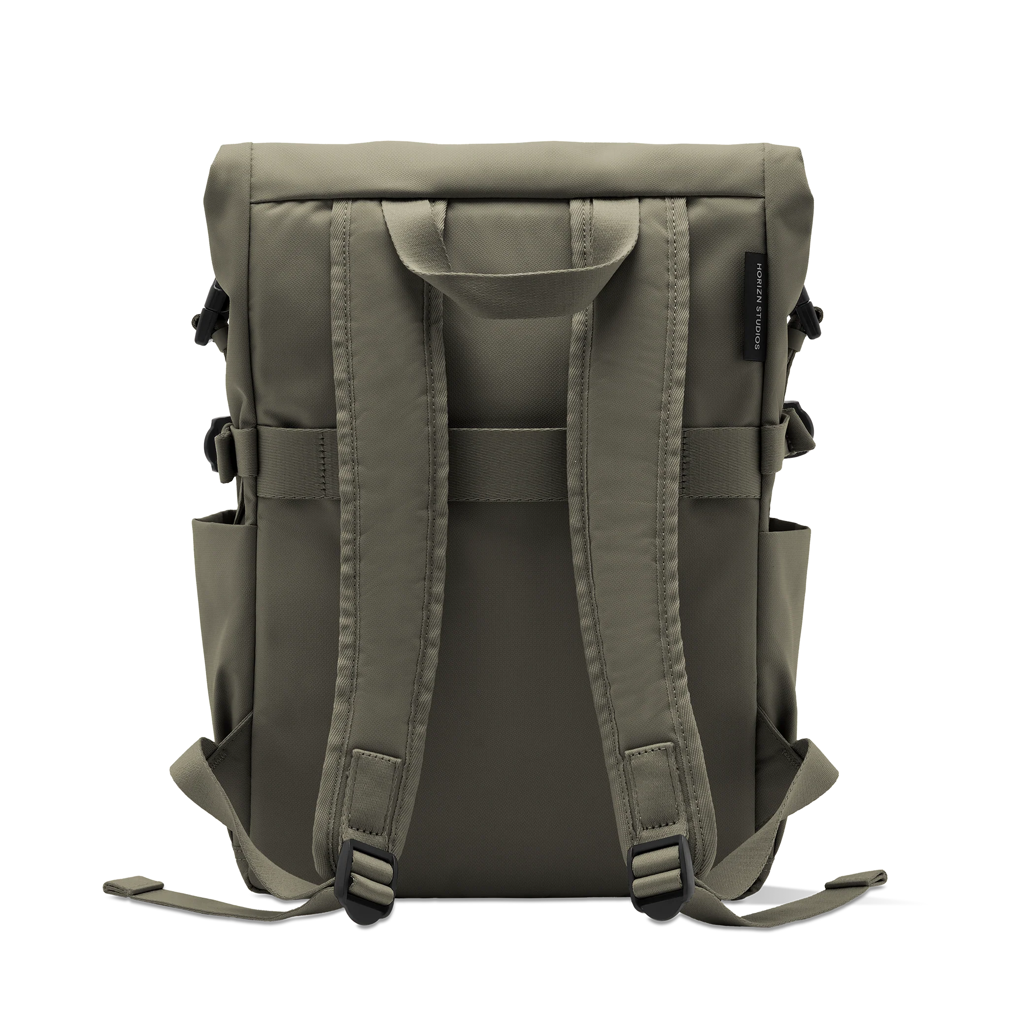Shibuya Rolltop Backpack / Dark Olive / Recycled Nylon - Image 3