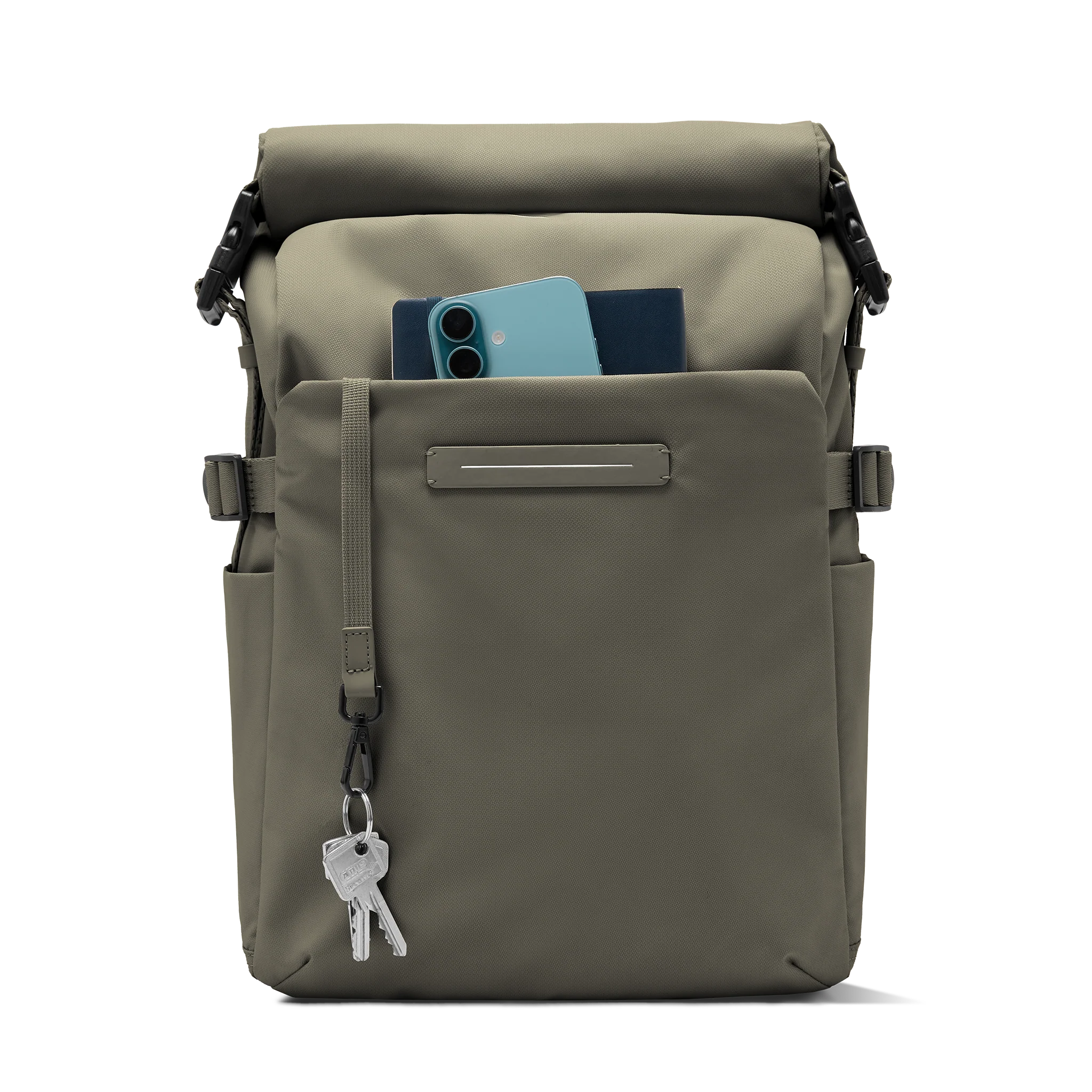 Shibuya Rolltop Backpack / Dark Olive / Recycled Nylon - Image 7