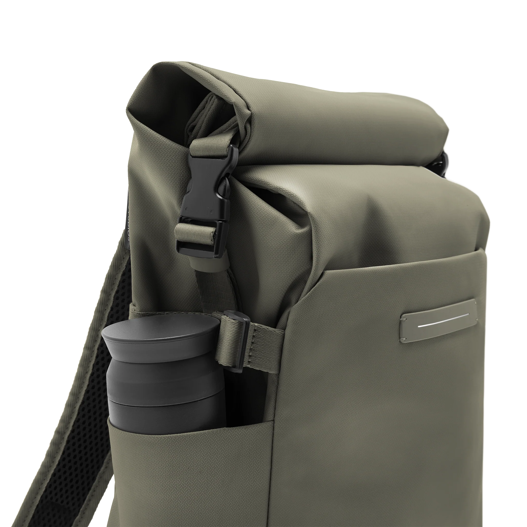 Shibuya Rolltop Backpack / Dark Olive / Recycled Nylon - Image 8