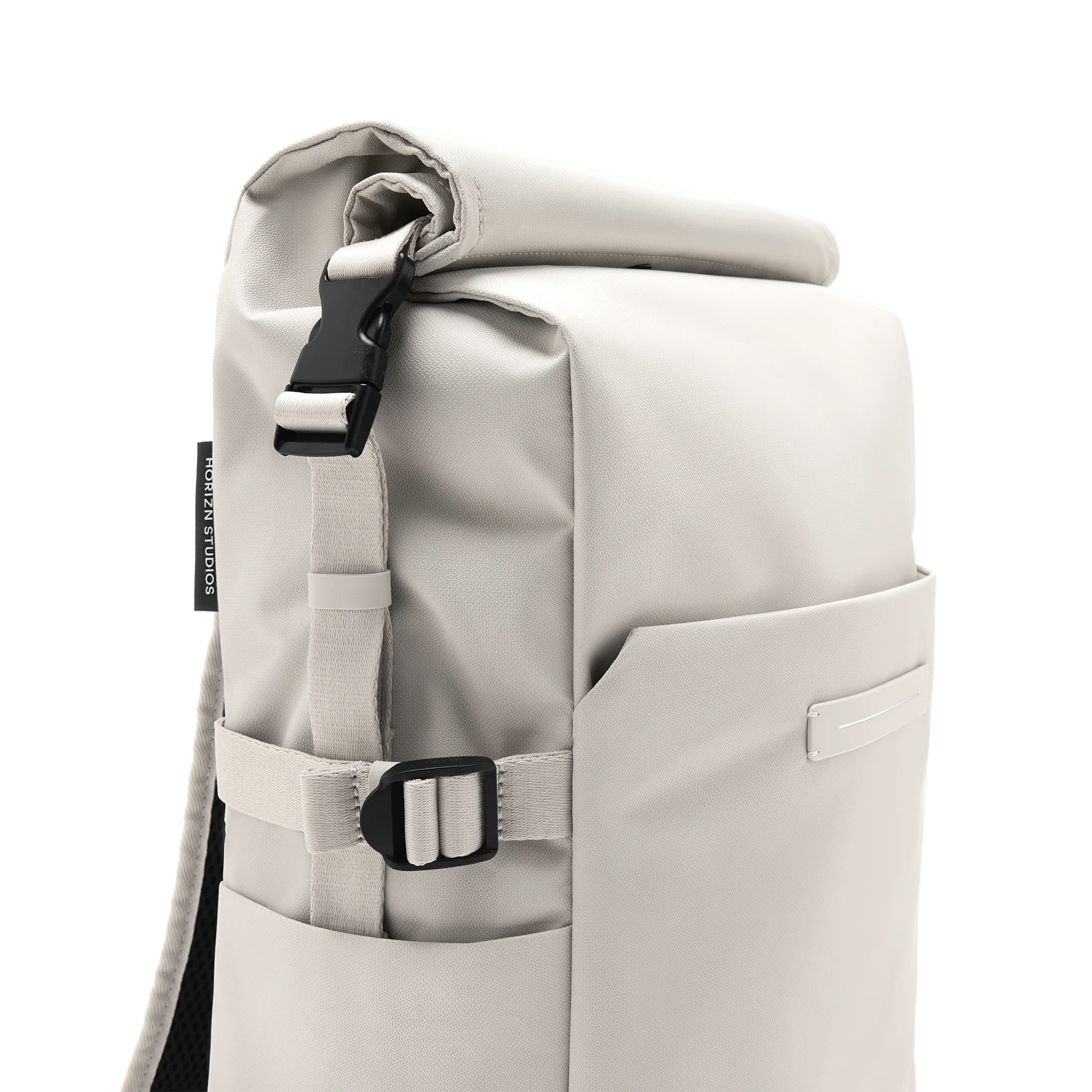 Shibuya Rolltop Backpack / Sand Grey / Recycled Nylon - Image 6