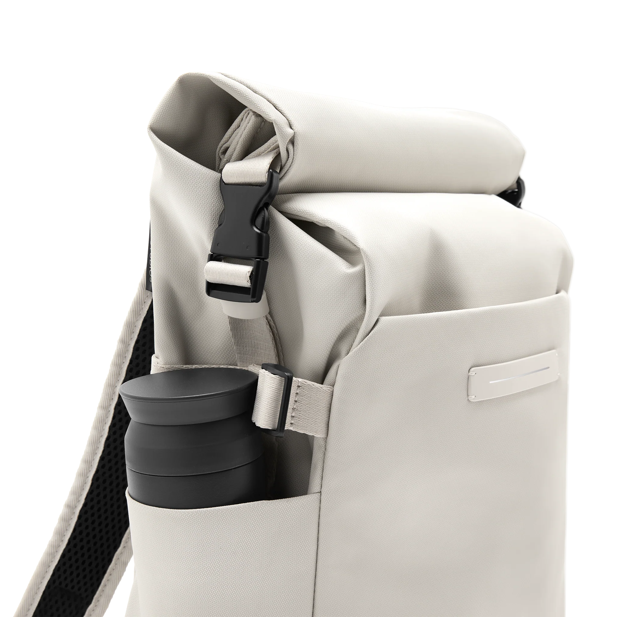 Shibuya Rolltop Backpack / Sand Grey / Recycled Nylon - Image 8