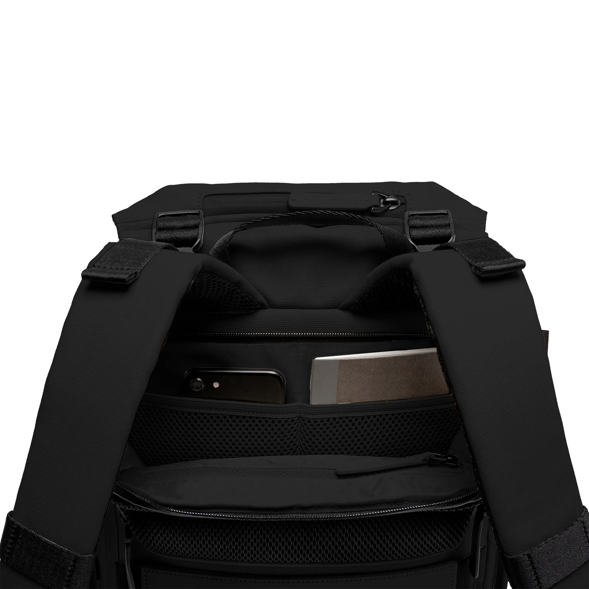 SoFo Backpack City / Black / Recycled Waxed Canvas - Image 4