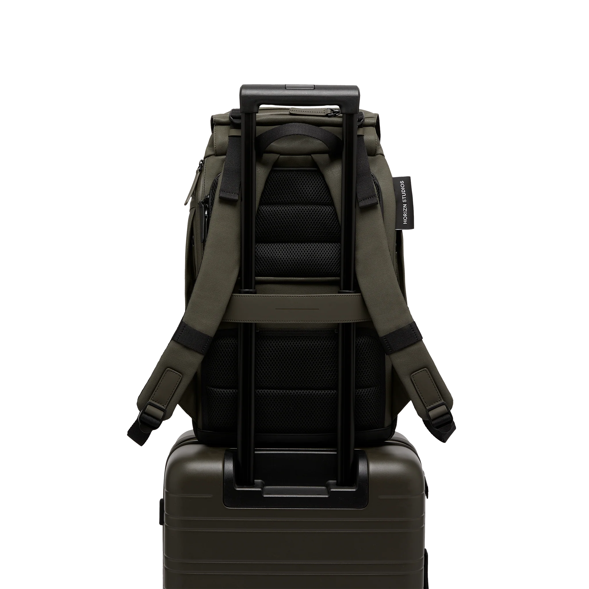 SoFo Backpack City / Dark Olive / Recycled Waxed Canvas - Image 10