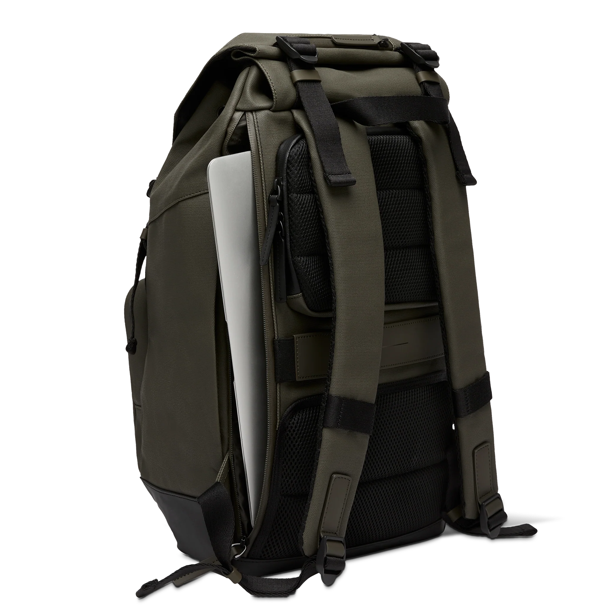 SoFo Backpack City / Dark Olive / Recycled Waxed Canvas - Image 5