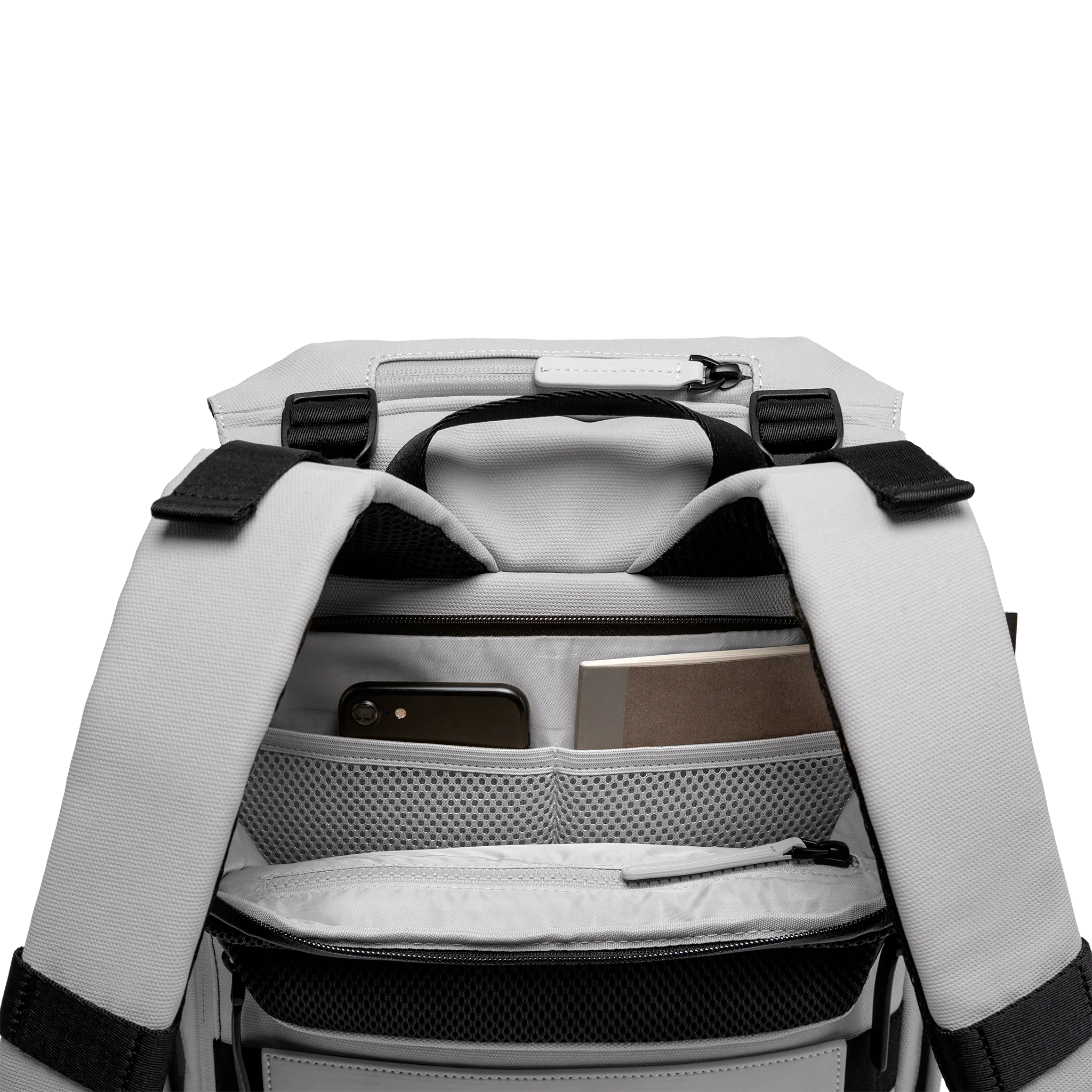 SoFo Backpack City / Light Quartz Grey / Recycled Waxed Canvas - Image 4