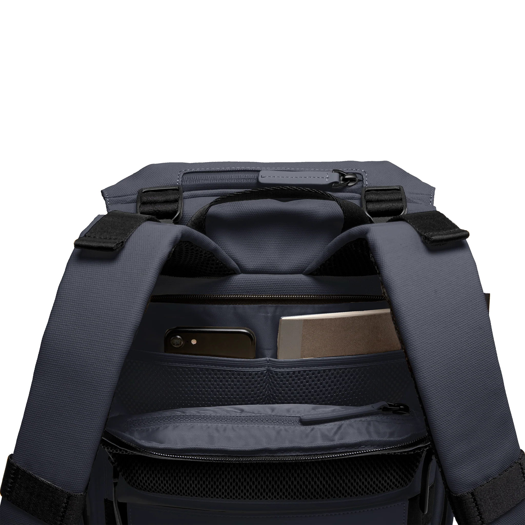 SoFo Backpack City / Night Blue / Recycled Waxed Canvas - Image 4