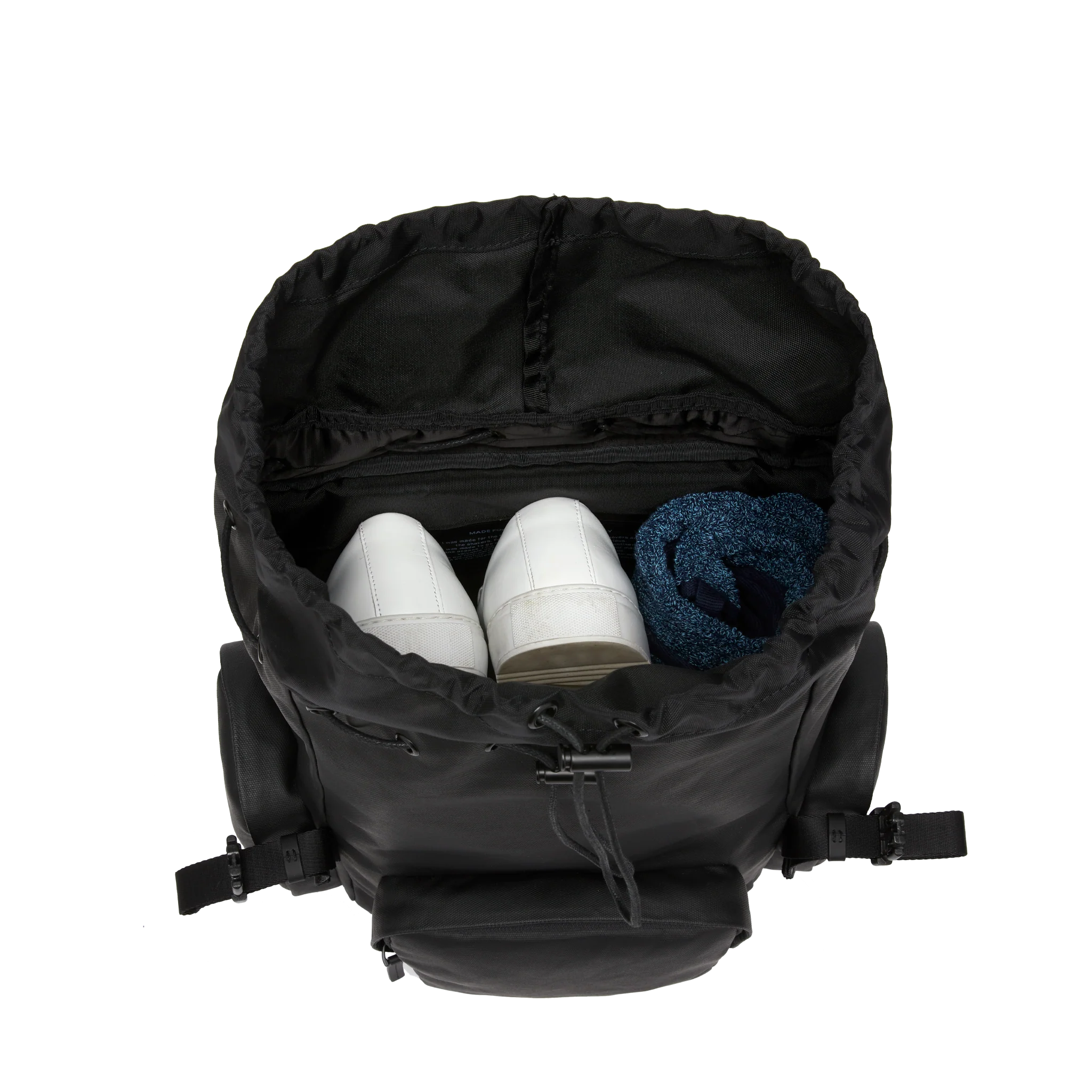 SoFo Backpack Commute / Black / Recycled Waxed Canvas - Image 6