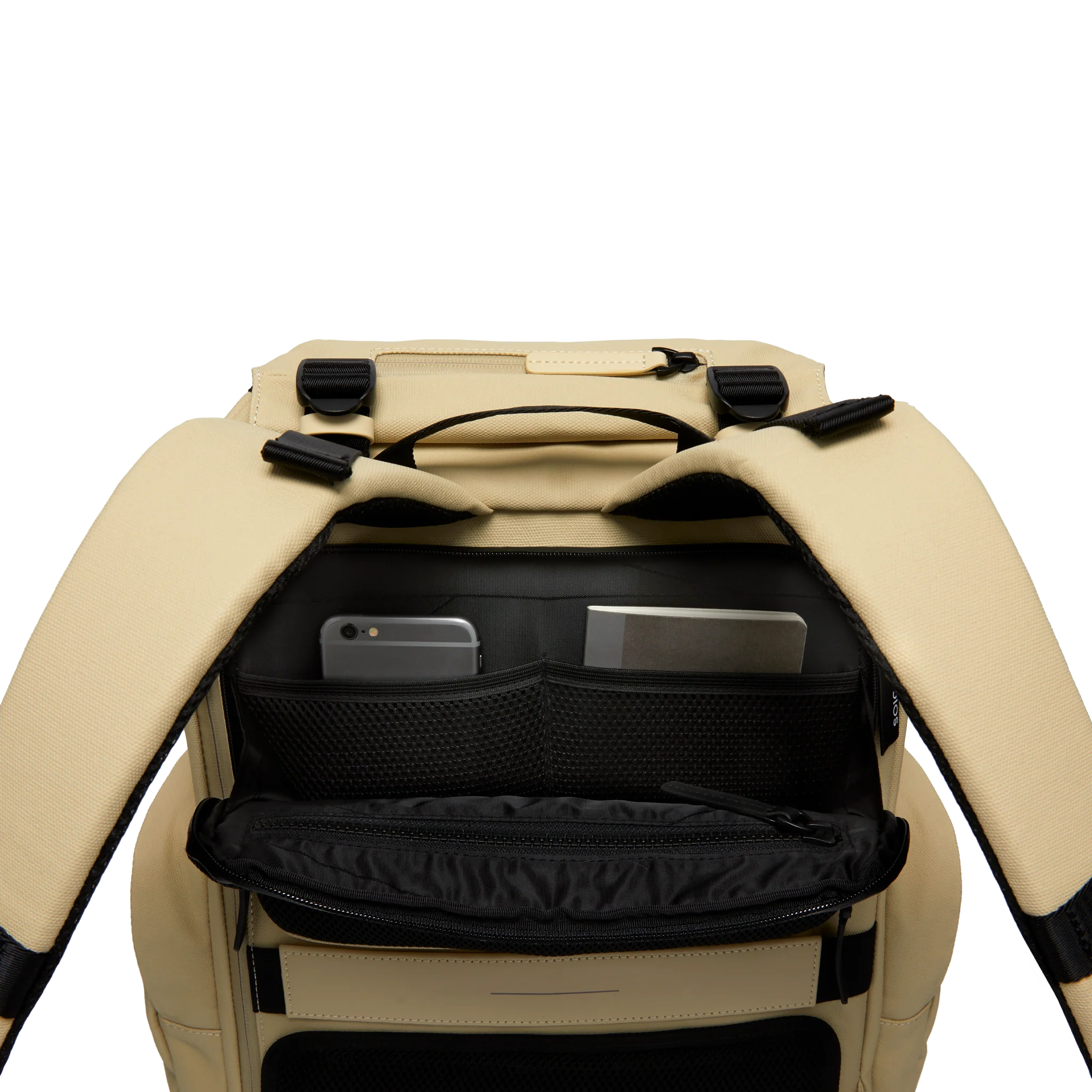 SoFo Backpack Commute / Sand / Recycled Waxed Canvas - Image 5