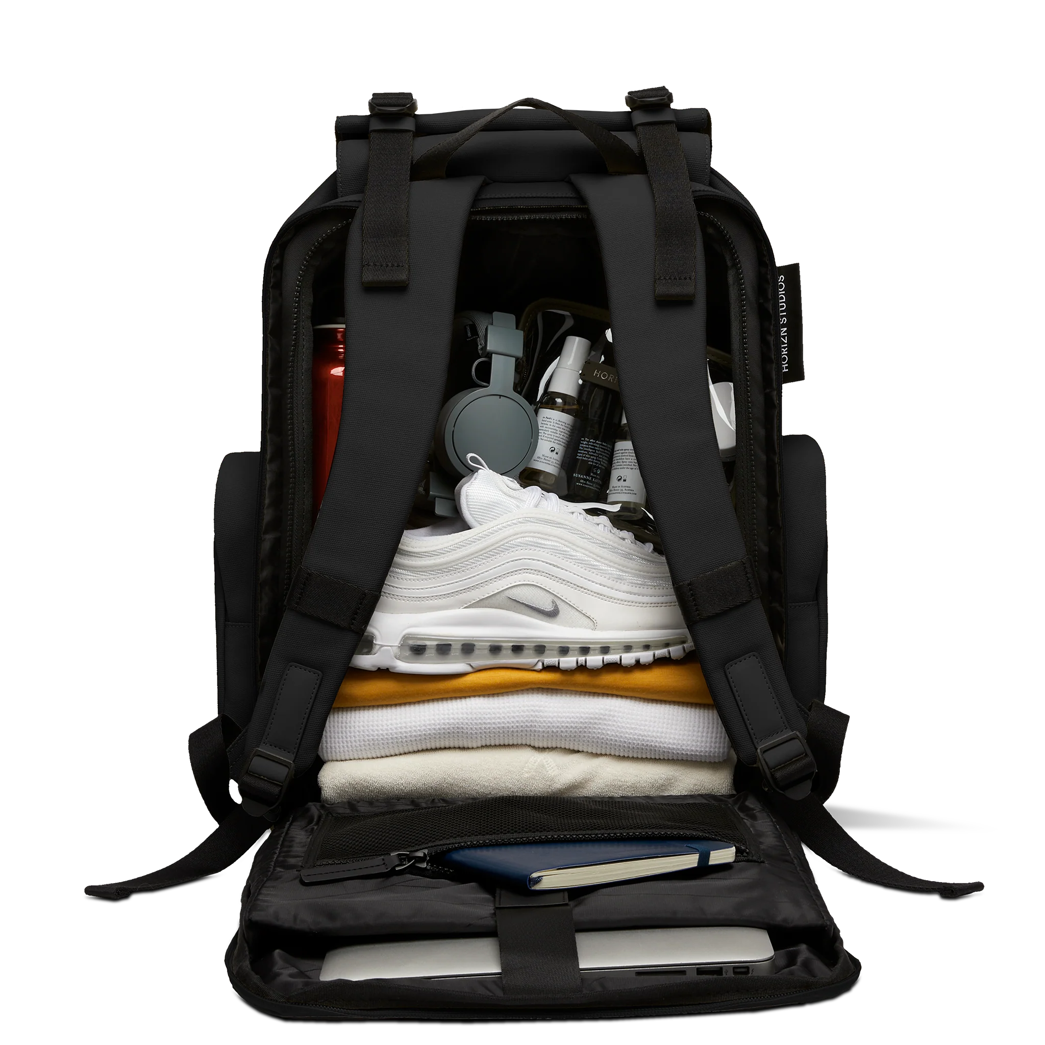 SoFo Backpack Travel / Black / Waxed Canvas - Image 5