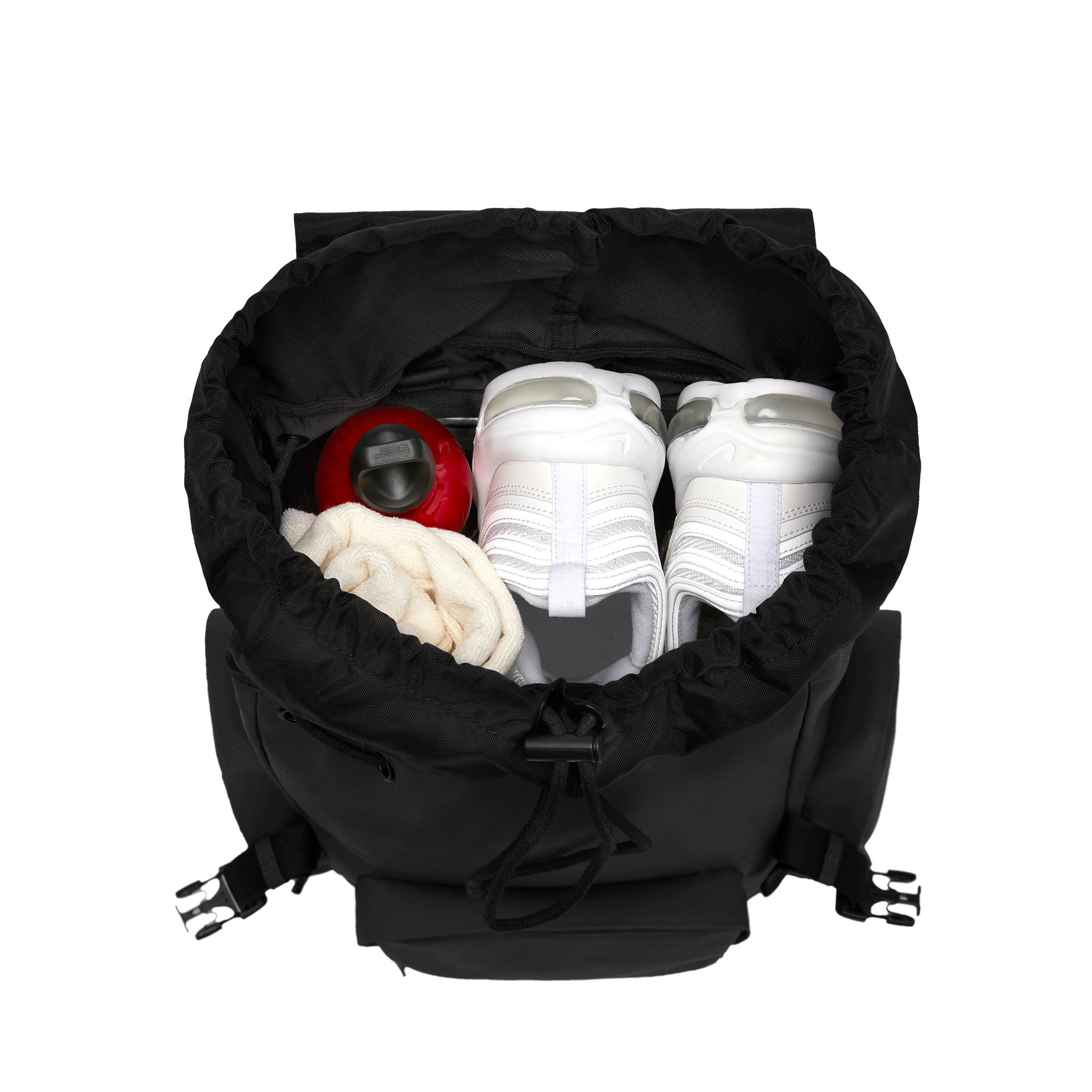 SoFo Backpack Travel / Black / Waxed Canvas - Image 7