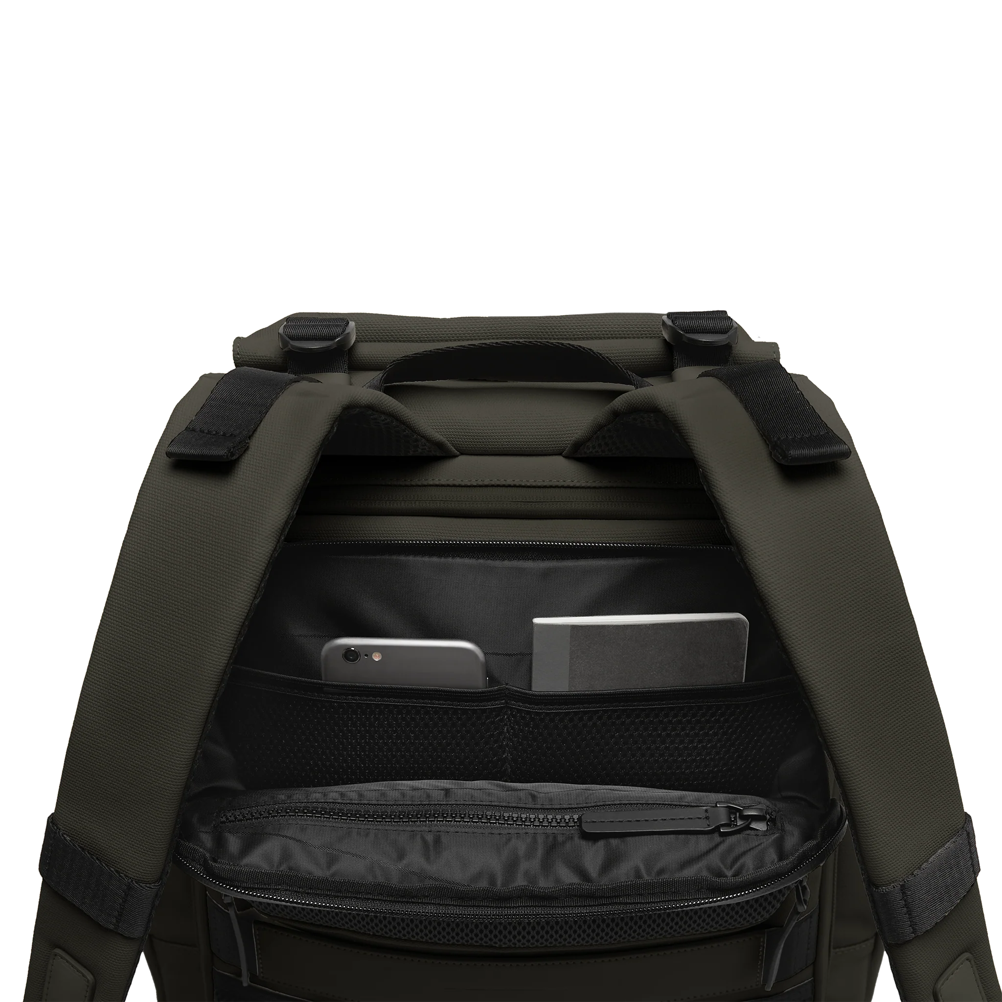 SoFo Backpack Travel / Dark Olive / Waxed Canvas - Image 4