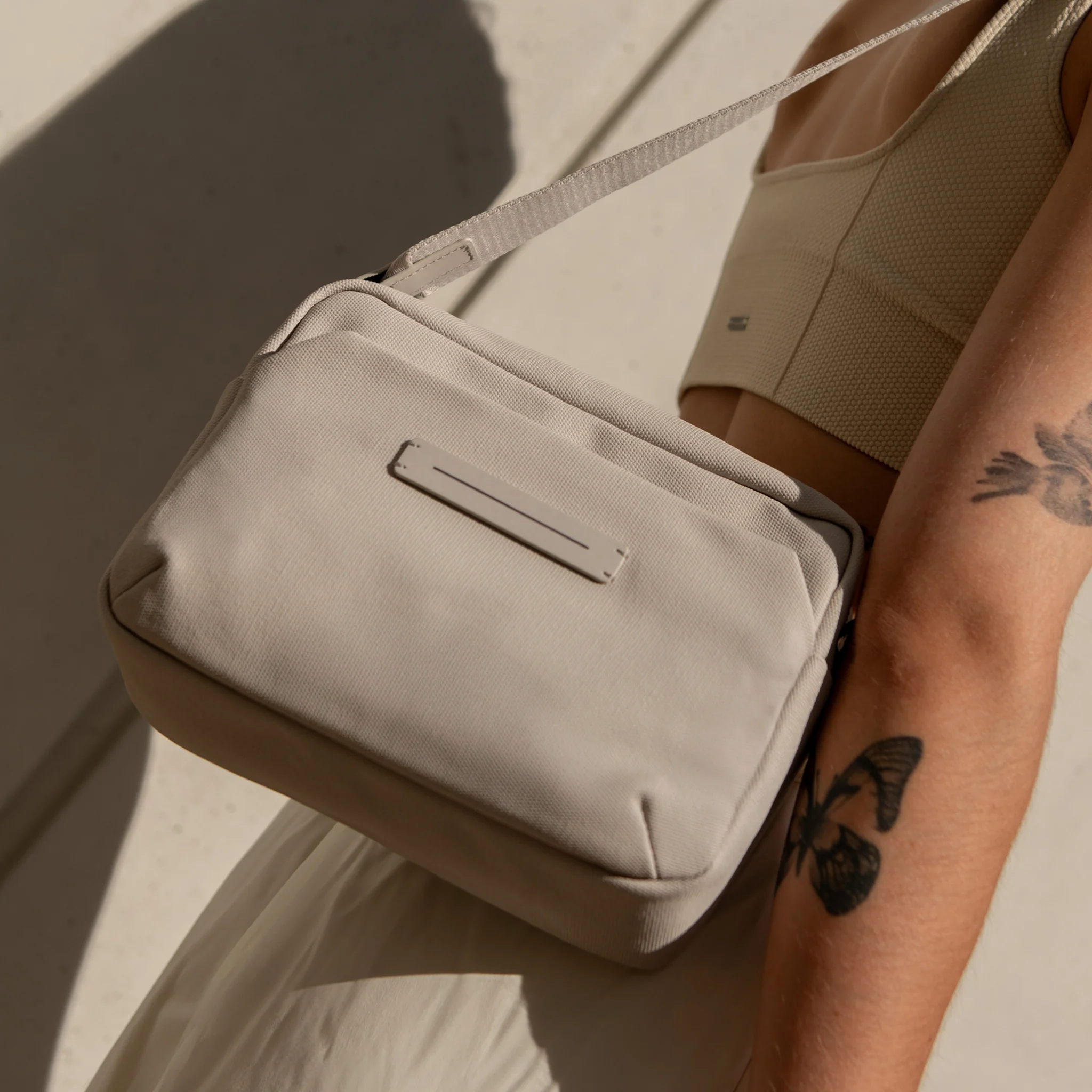 SoFo Box Bag / Sand Grey / Waxed Canvas - Image 8