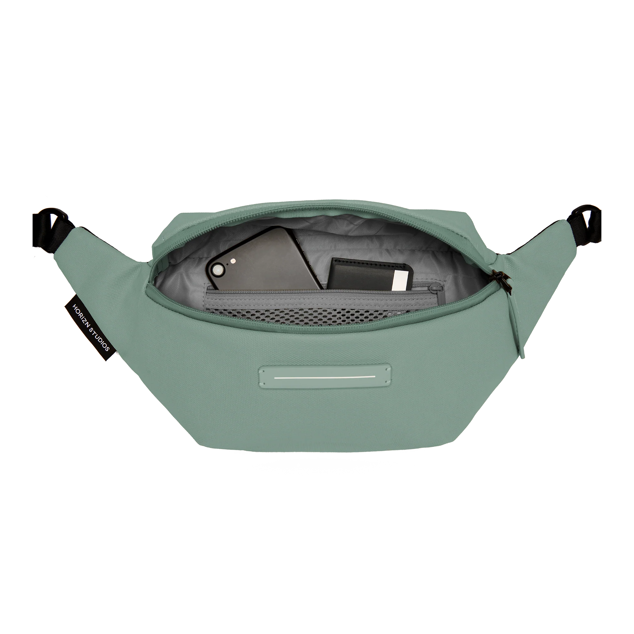 SoFo Cross-Body Bag / Marine Green / Recycled Cotton Canvas - Image 4