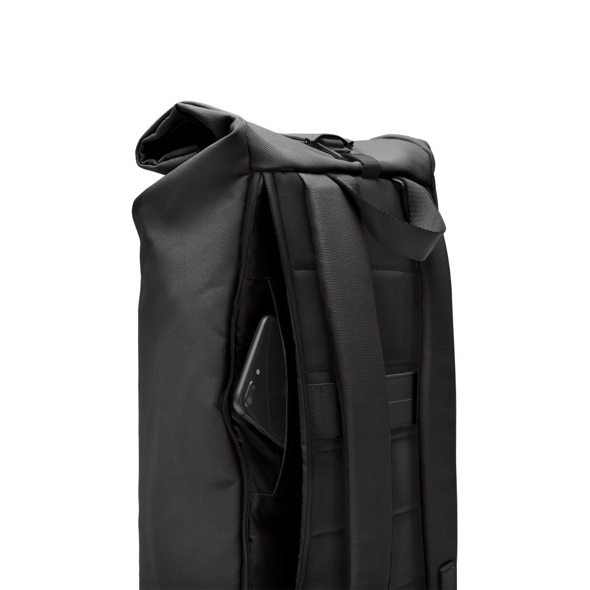 SoFo Rolltop Backpack / All Black / Recycled Cotton Canvas - Image 5
