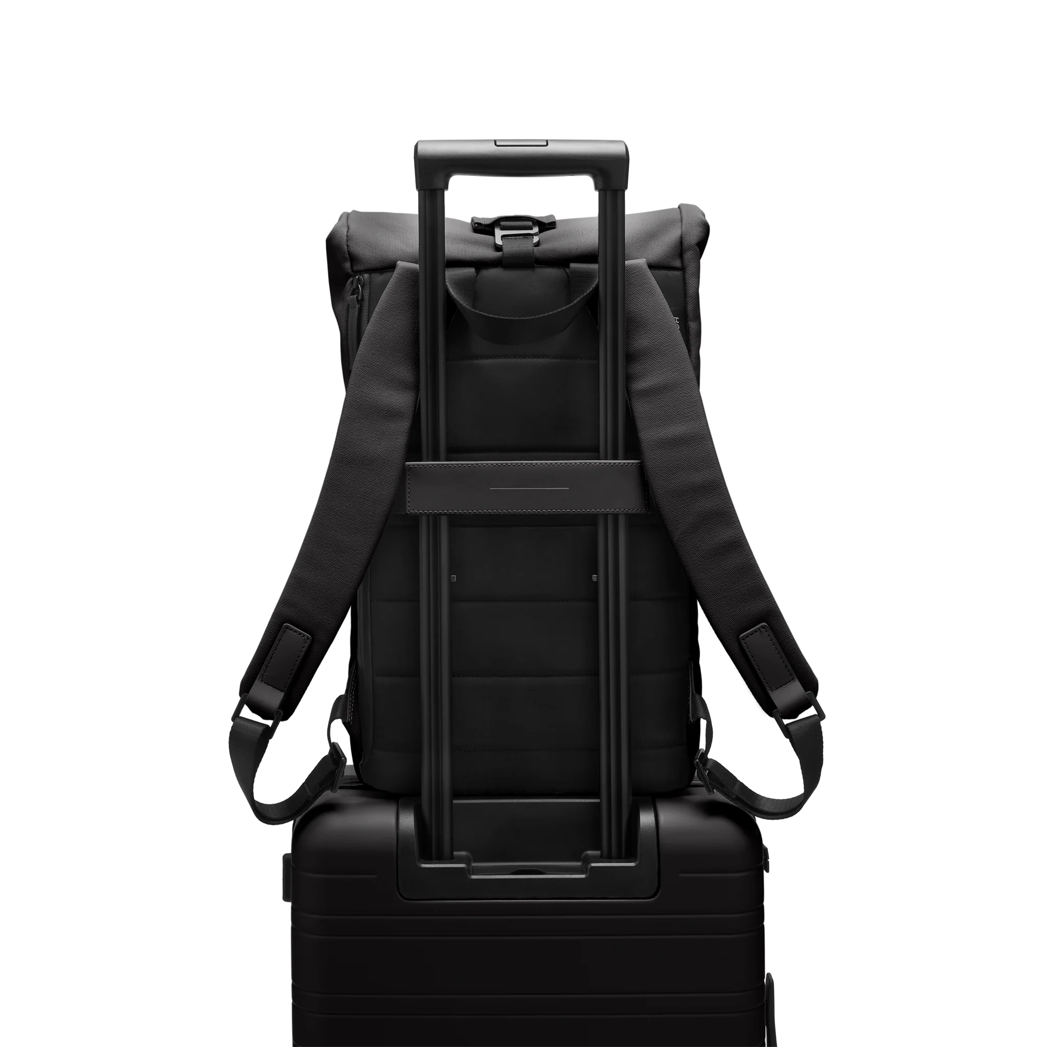 SoFo Rolltop Backpack / All Black / Recycled Cotton Canvas - Image 8