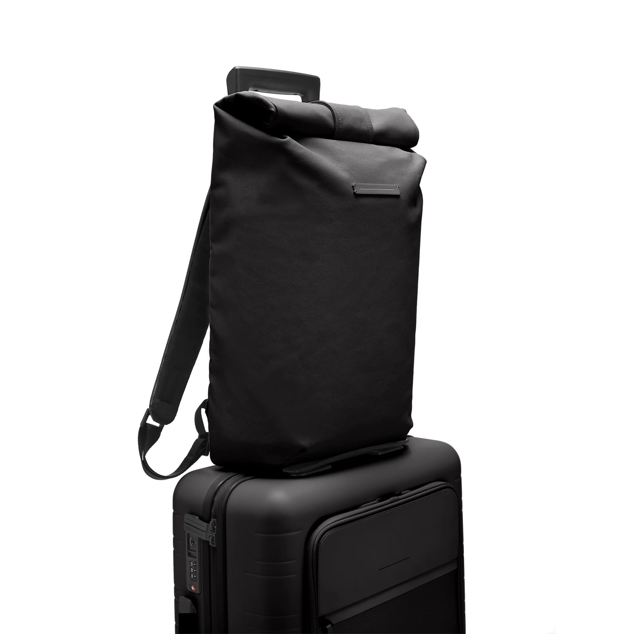 SoFo Rolltop Backpack / All Black / Recycled Cotton Canvas - Image 9