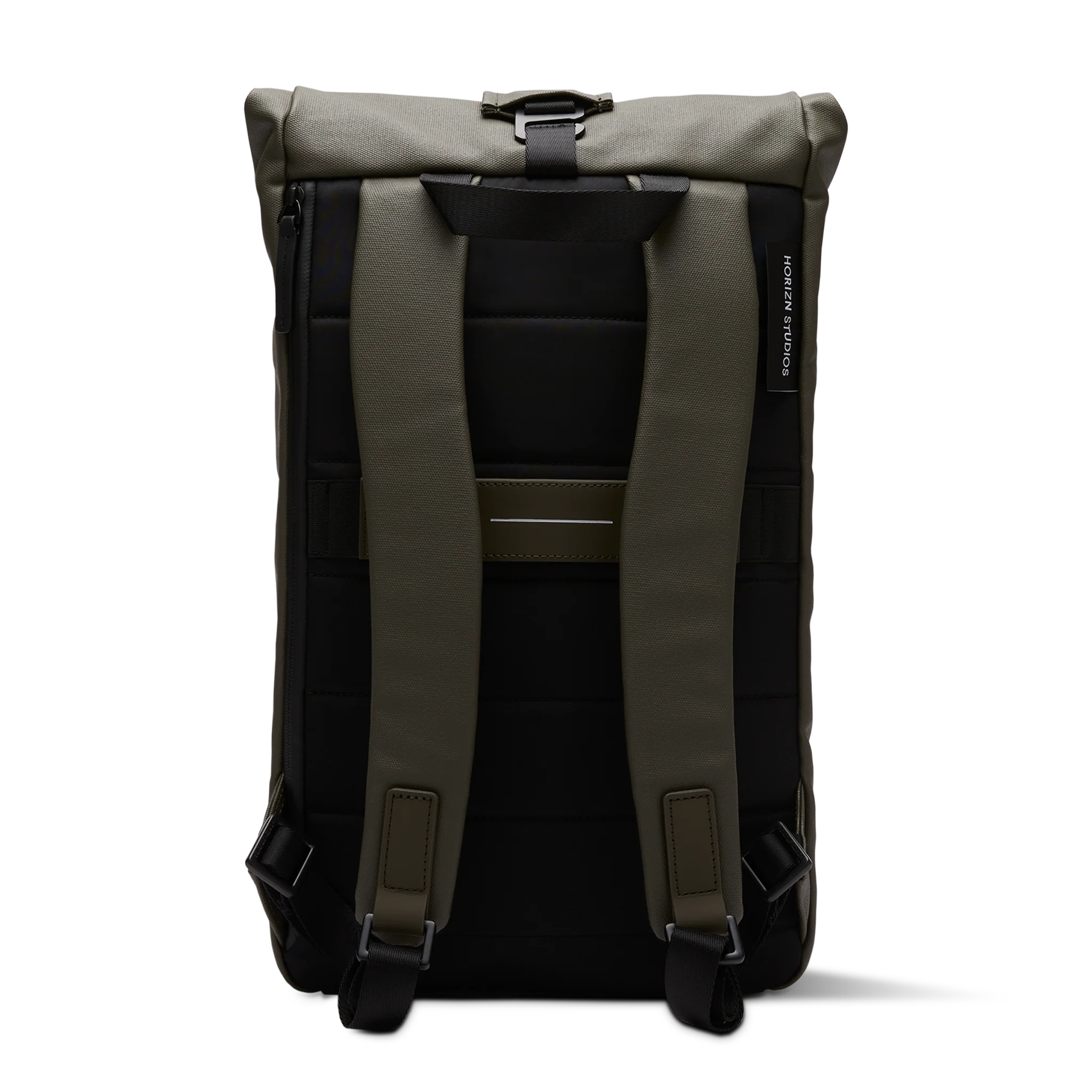 SoFo Rolltop Backpack / Dark Olive / Waxed Canvas - Image 3