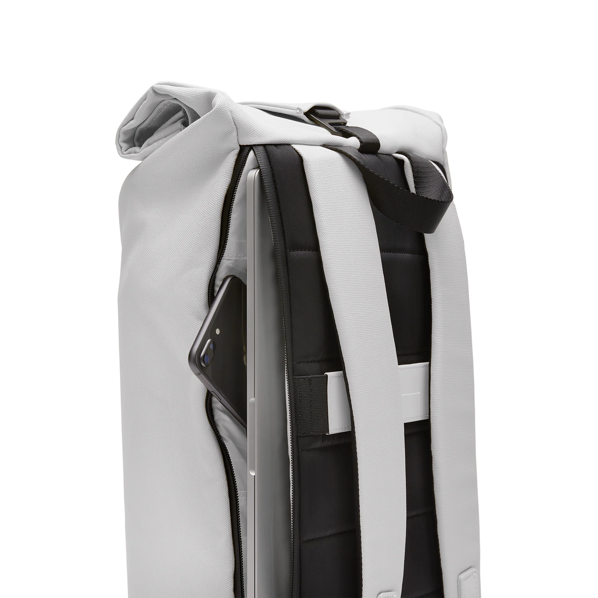SoFo Rolltop Backpack / Light Quartz Grey / Recycled Cotton Canvas - Image 4