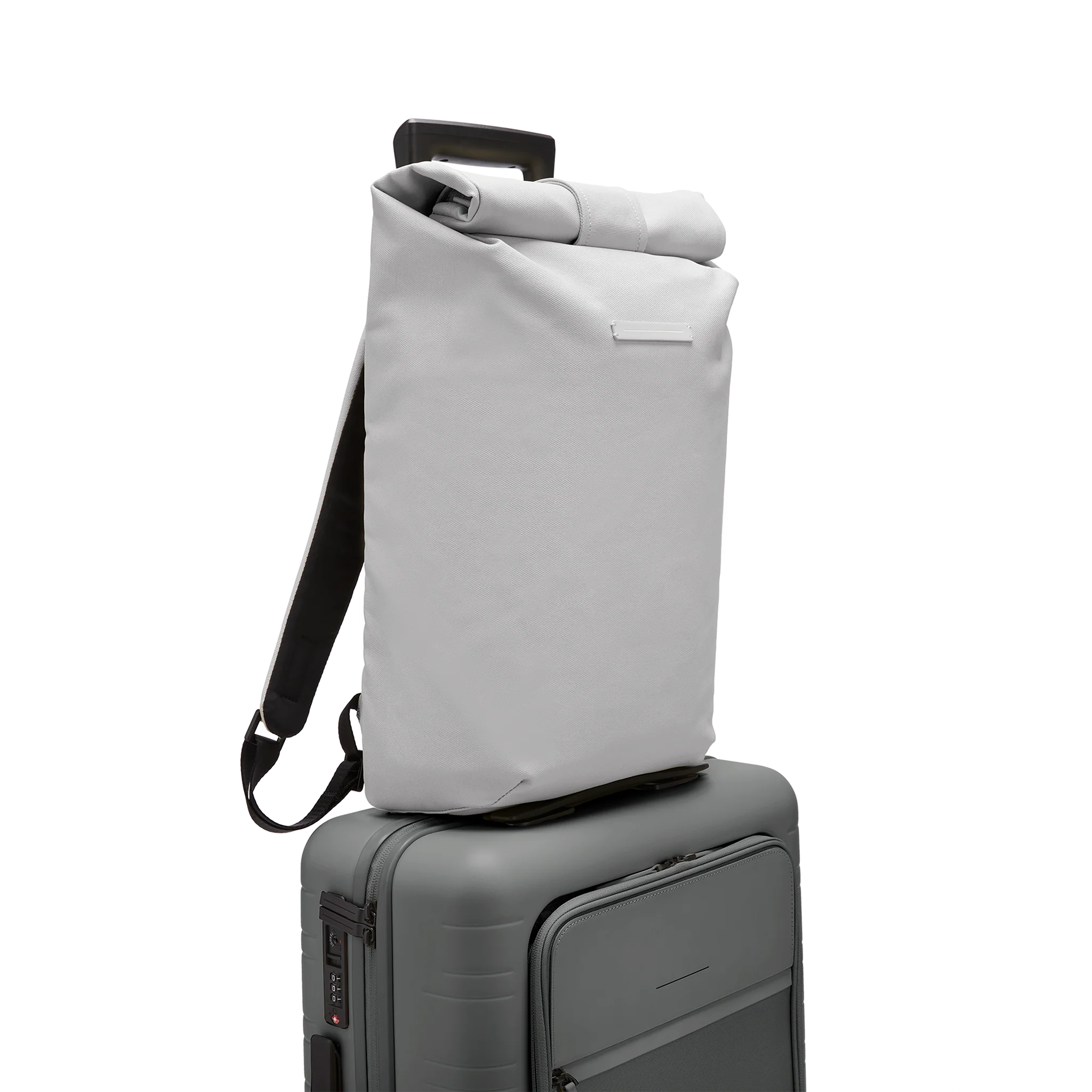 SoFo Rolltop Backpack / Light Quartz Grey / Recycled Cotton Canvas - Image 8