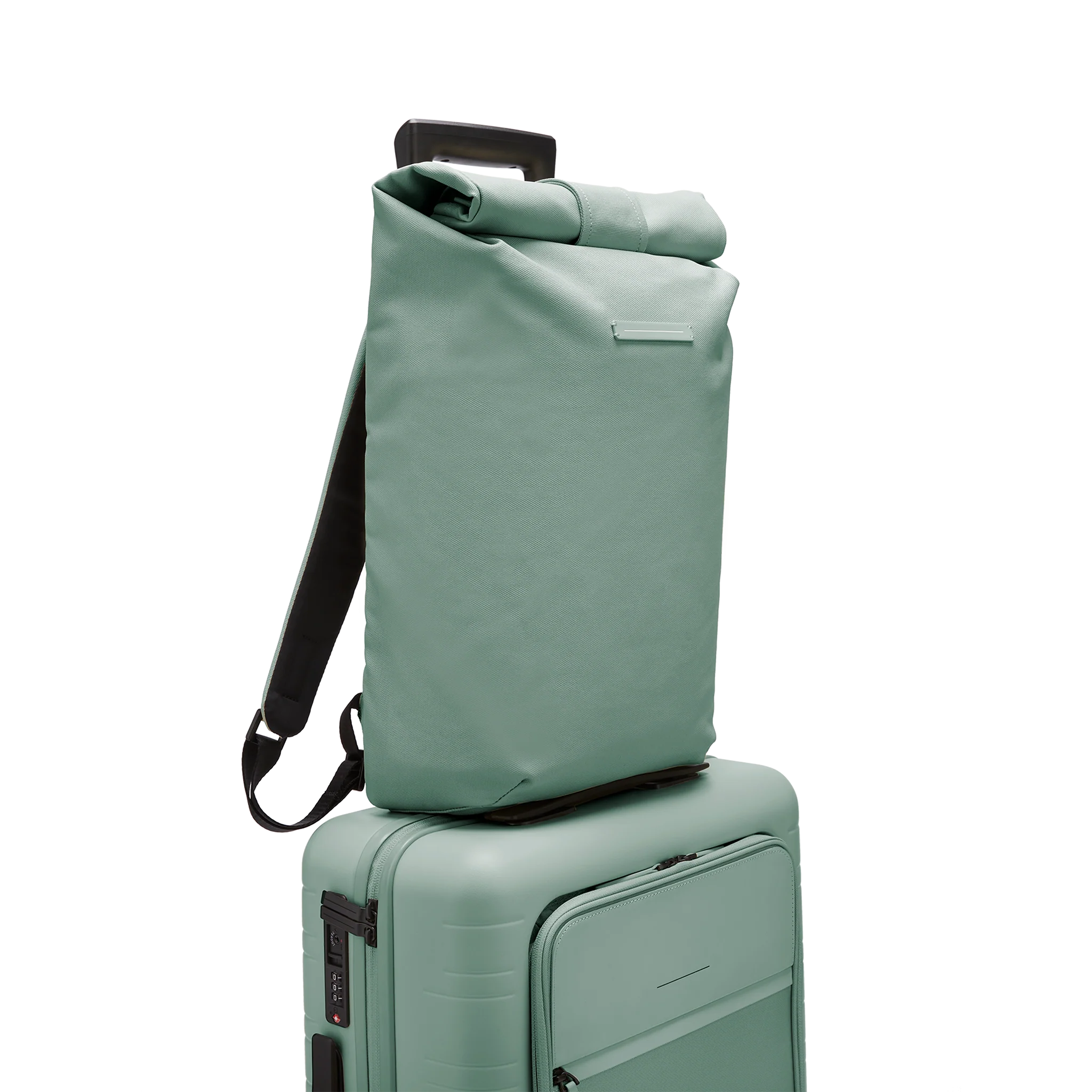 SoFo Rolltop Backpack / Marine Green / Recycled Cotton Canvas - Image 7