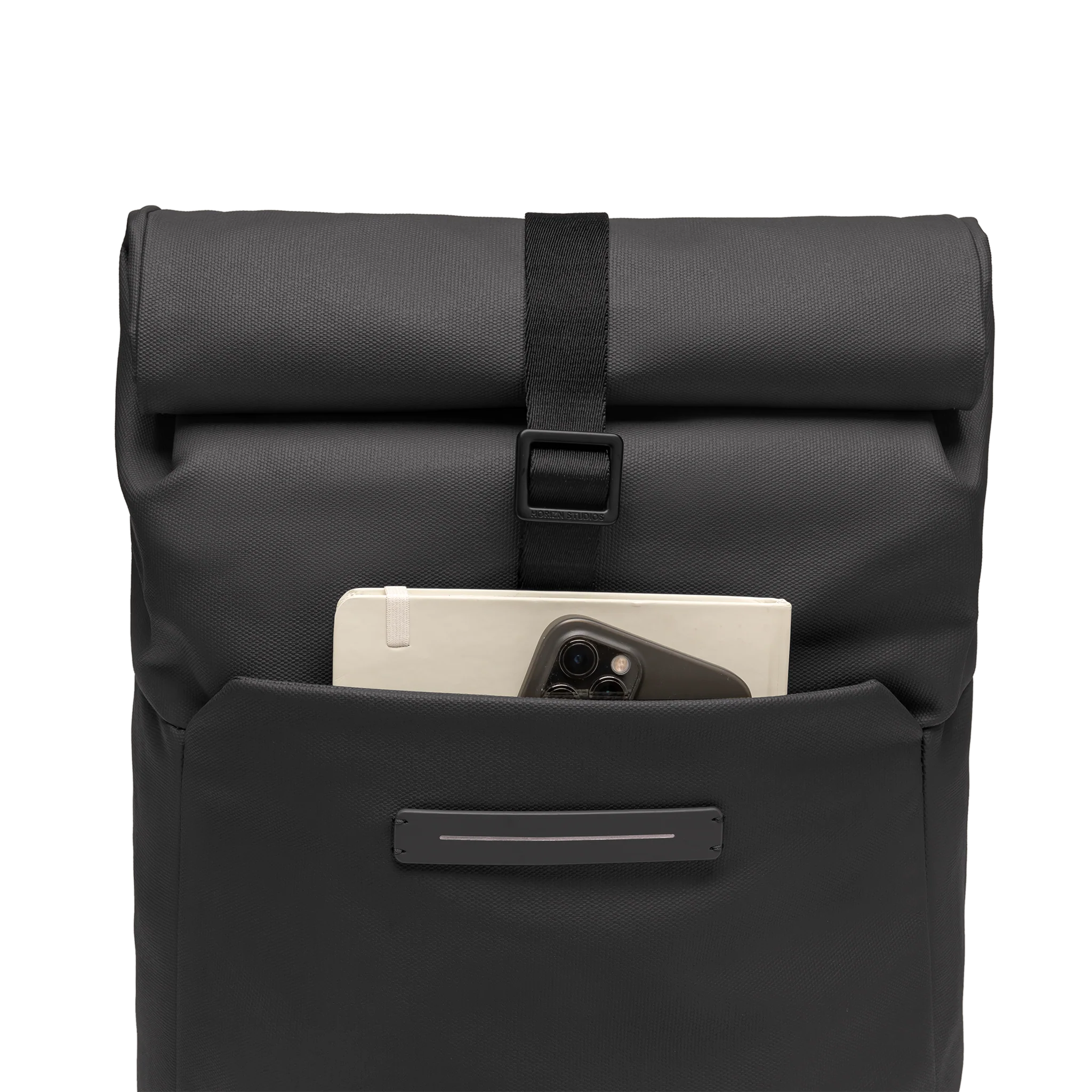 SoFo Rolltop Backpack X / All Black / Waxed Canvas - Image 4