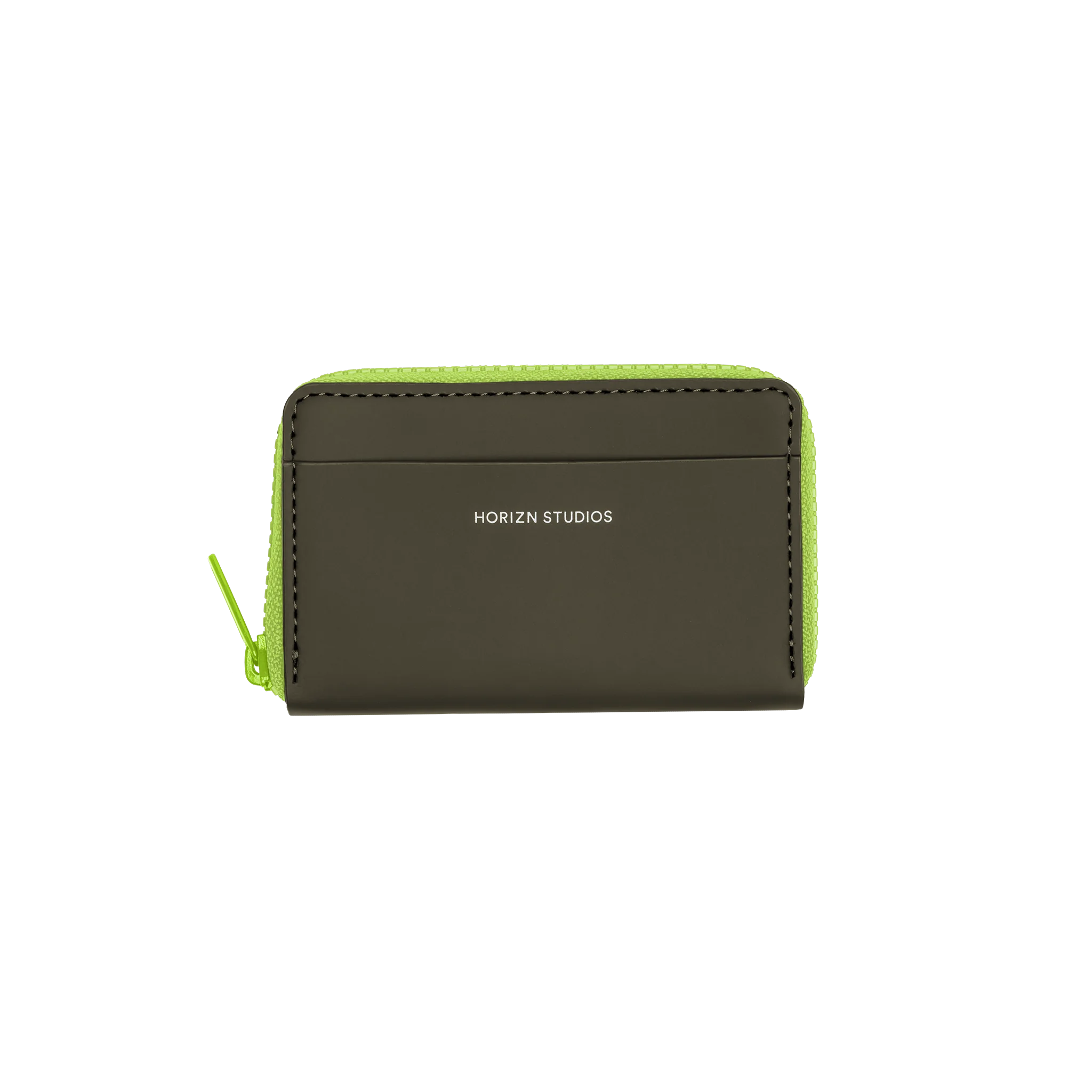 Wallet / Dark Olive / Neon Green